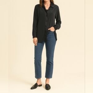 Sheer black blouse